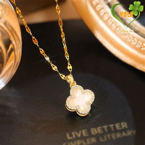 dây chuyền lv cỏ 4 lá